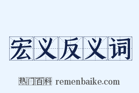 宏义反义词是什么意思的图片